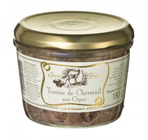 Reh & Steinpilze Pastete, 180g, Grundpreis 2,58 EUR / 100g