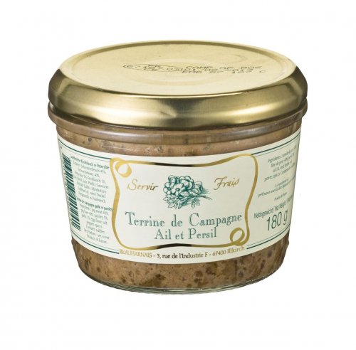 Landterrine mit Knoblauch, Frankreich, 180g, Grundpreis 1,81 EUR / 100 g