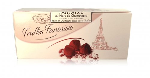Kakaokonfekt mit Marc de Champagne, 250g, Grundpreis 27,80 EUR / kg