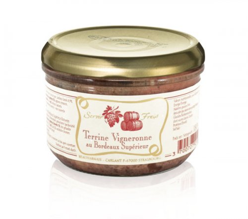 Winzerterrine mit Bordeaux-Wein, 180g, Grundpreis 2,19 EUR / 100g